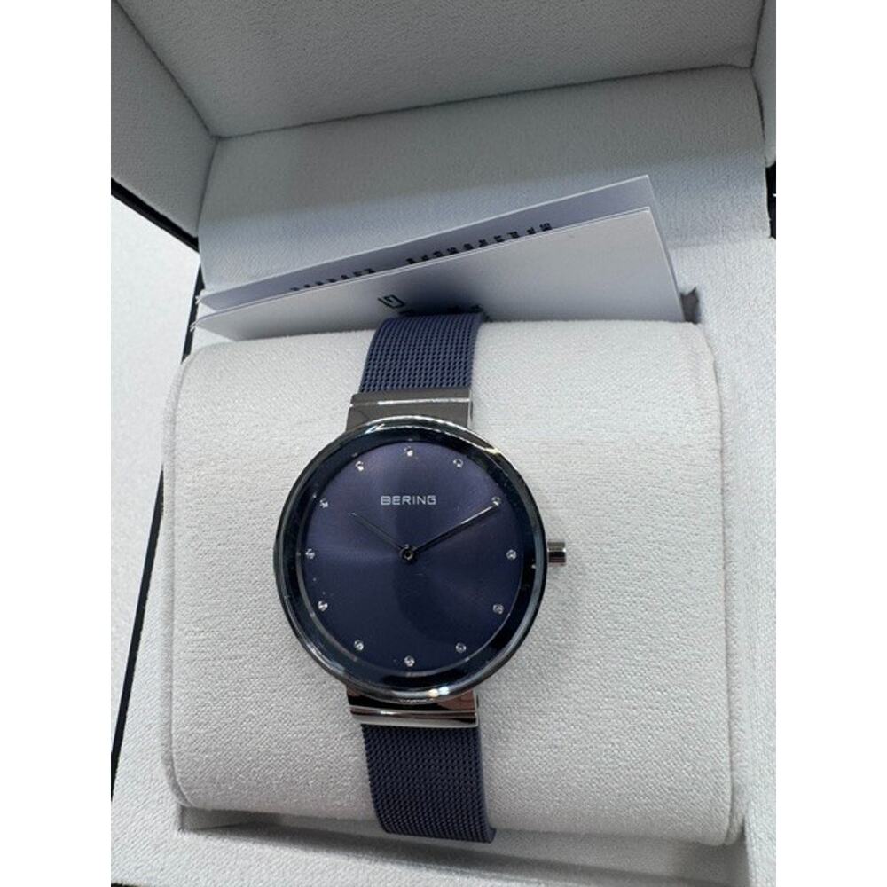 Elegant SWAROVSKI Bering Women's Watch Classic Lavender Dial Stainless Steel - Picture 4 of 9